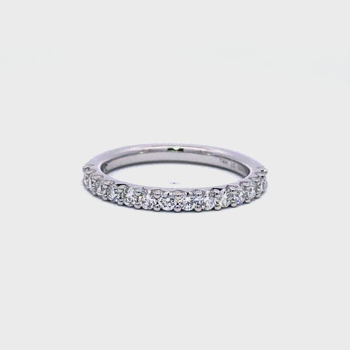 French Pave Ring - 14k White Gold 0.50ct #11236