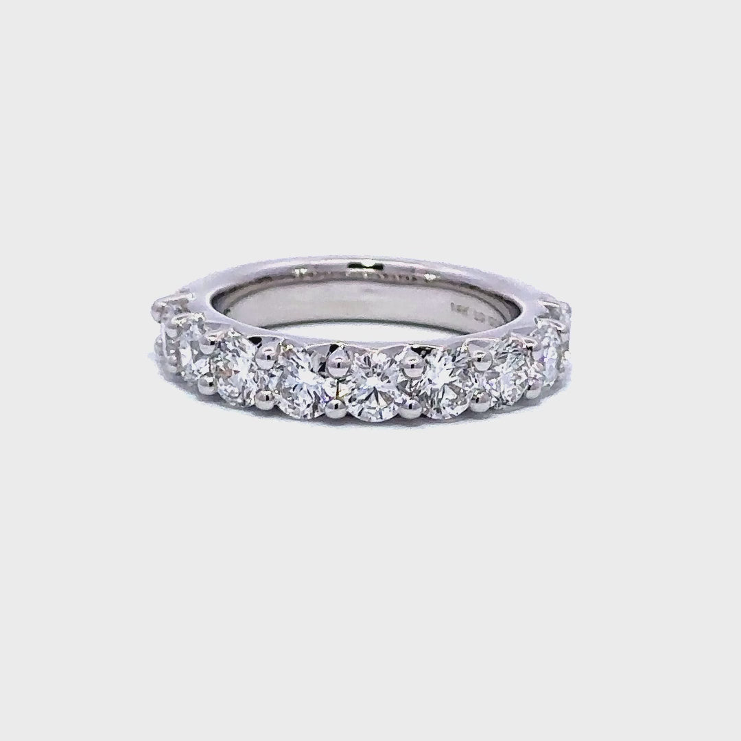 French Pave Ring - 14k White Gold 2.00ct #11397