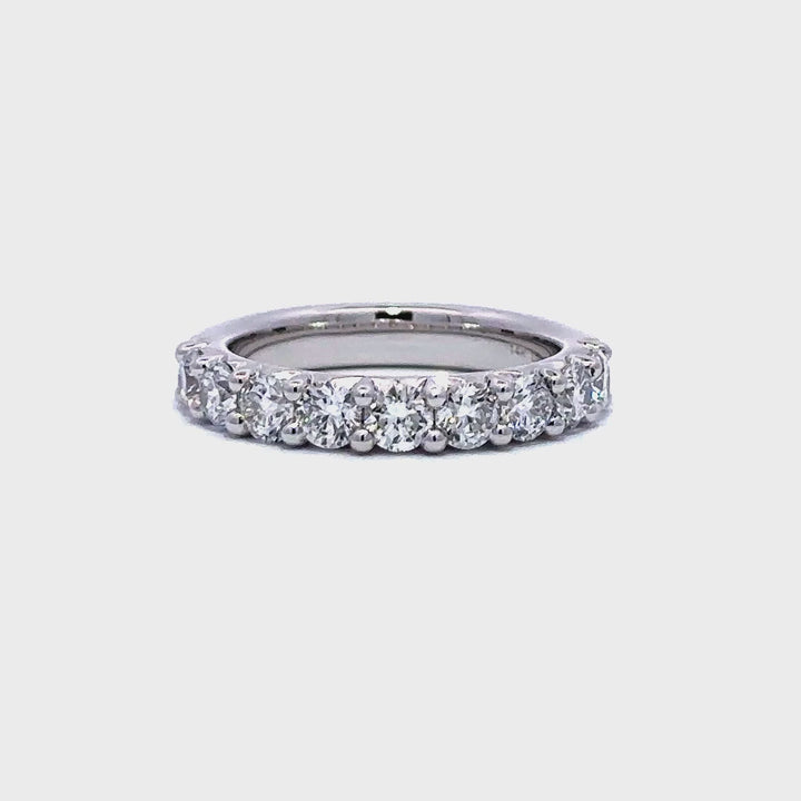 French Pave Ring - 14k White Gold 1.50ct #11239