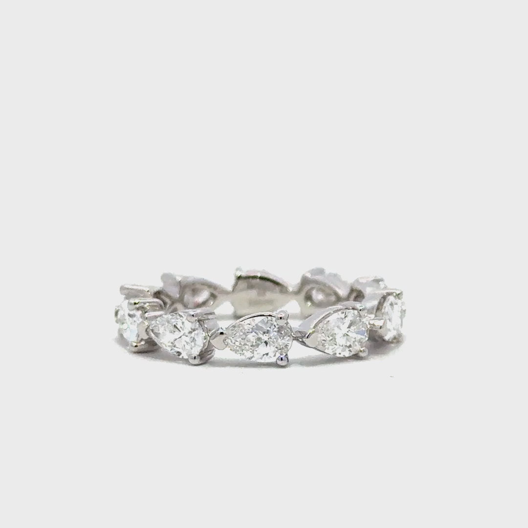 Eternity Ring (Pear) - 14k White Gold 2.73ctw #11400