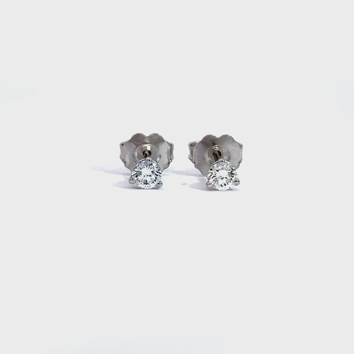Solitaire Earrings (Martini-Set) - 14k Gold