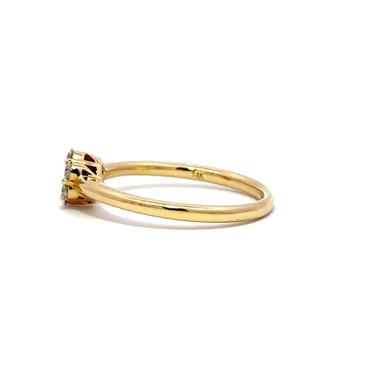 Flower Ring - 14k Yellow Gold 0.25ct #10691