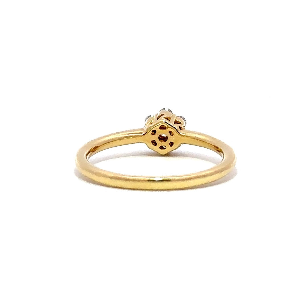 Flower Ring - 14k Yellow Gold 0.25ct #10691