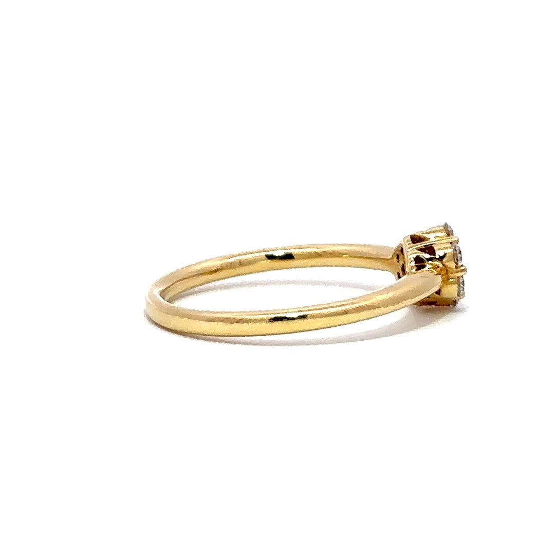 Flower Ring - 14k Yellow Gold 0.25ct #10691