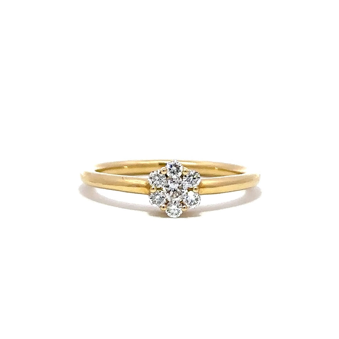 Flower Ring - 14k Yellow Gold 0.25ct #10691