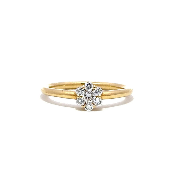 Flower Ring - 14k Yellow Gold 0.25ct #10691
