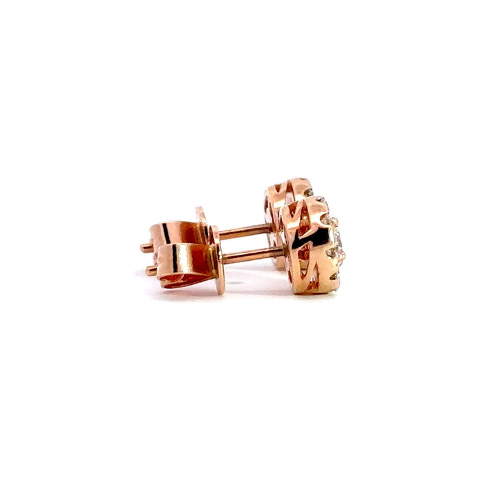 Halo Earrings - 14k Rose Gold 0.76ct #10709
