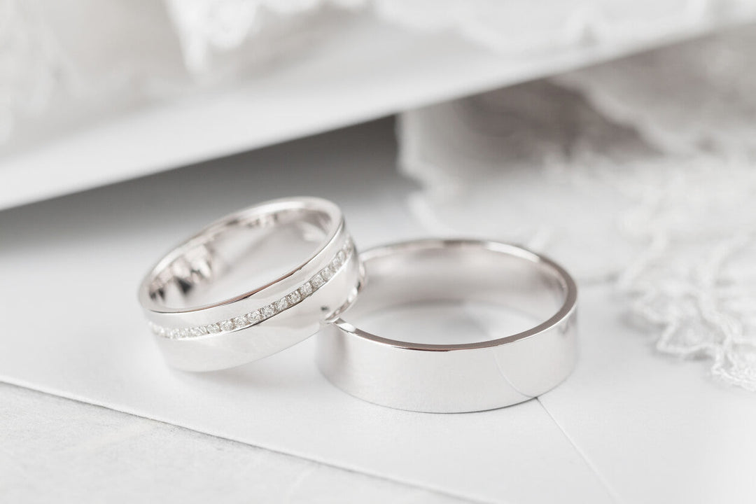 Silver ring on a table