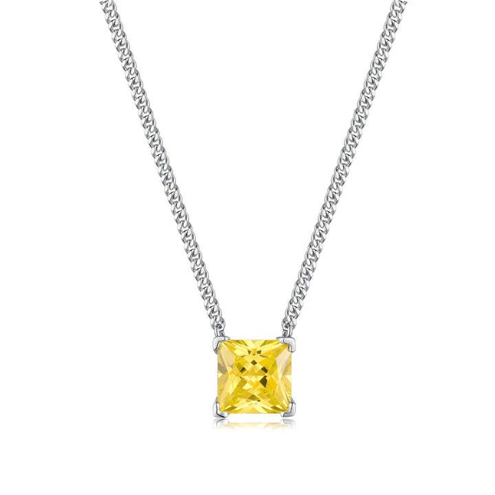 Flourishan "Sugar Box" Necklace - 14k White Gold Vermeil #13123