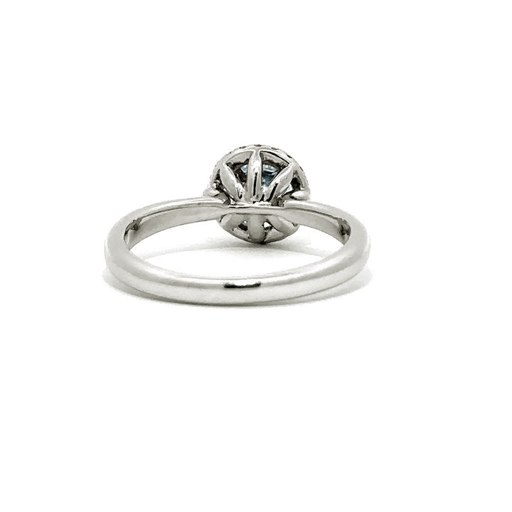 Halo Ring (Round) - 18k White Gold 0.77ct #10749