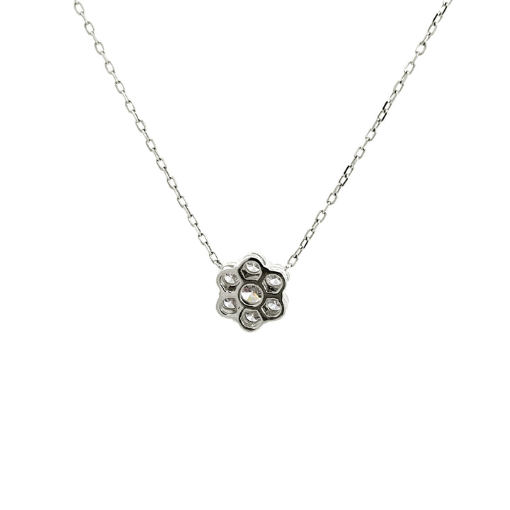 Flower Necklace - 14k White Gold 1.00ct #10935