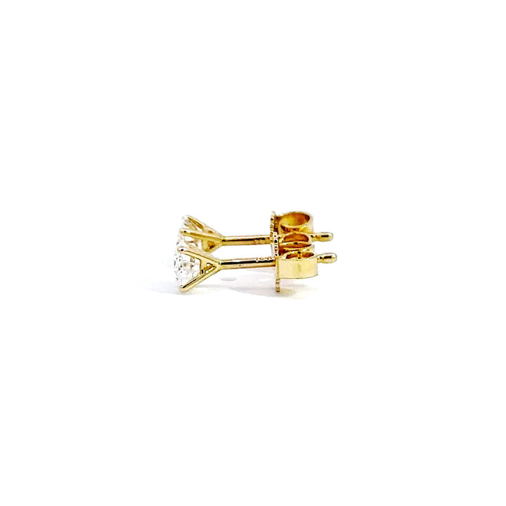 Solitaire Earrings - 14k Yellow Gold 0.30ctw #11916