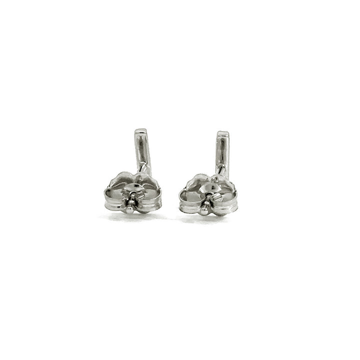 Bar Earrings - 14k White Gold 0.10ct #11165