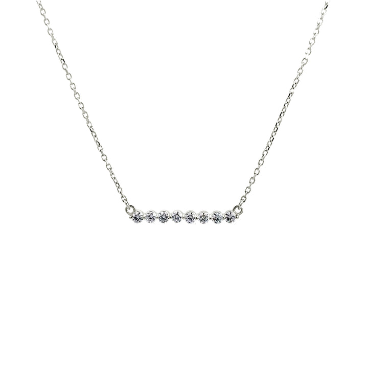 Bar Necklace - 14k White Gold 0.25ct #11166