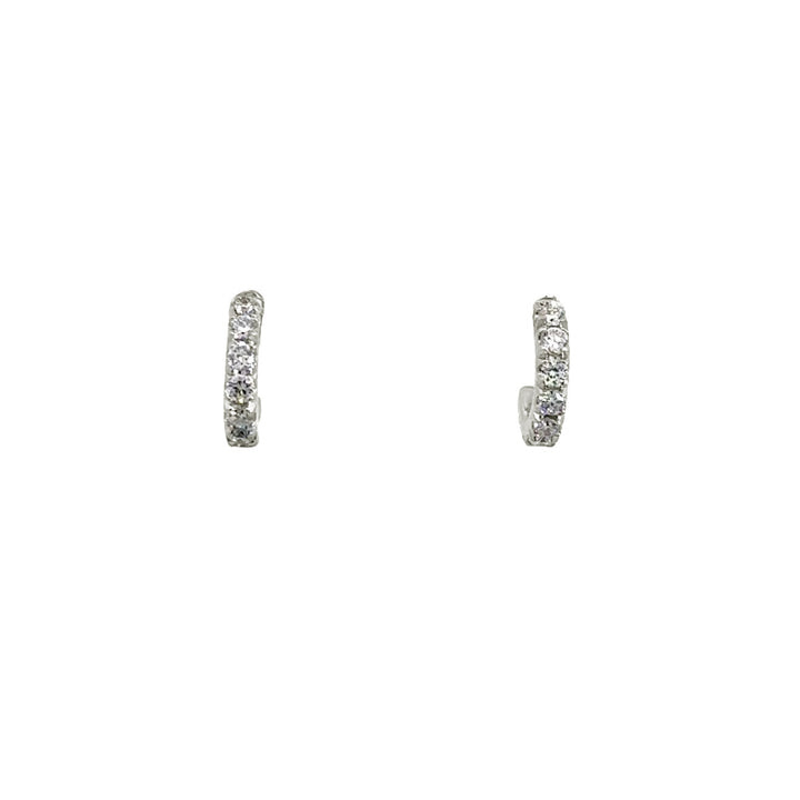 Hoop Earrings (Round) - 14k White Gold 0.25ct #11195