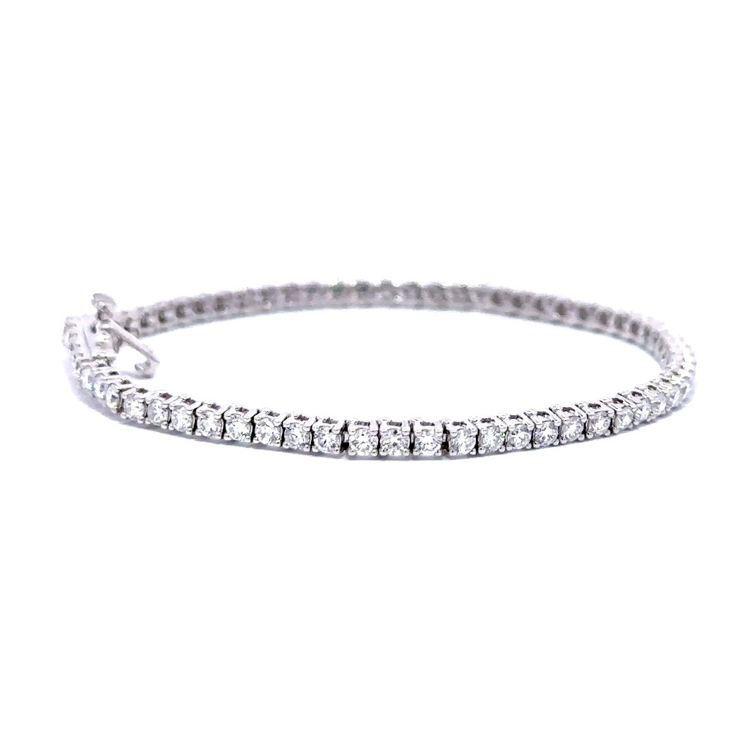 Tennis Bracelet - 14k White Gold 3.00ct #11696