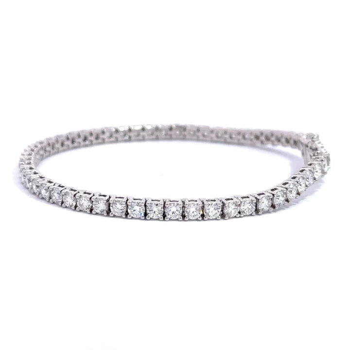 Tennis Bracelet - 14k White Gold 5.00ct #11697