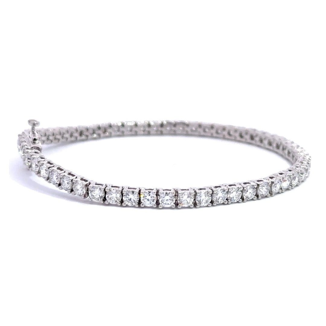 Tennis Bracelet - 14k White Gold 5.00ct #11697