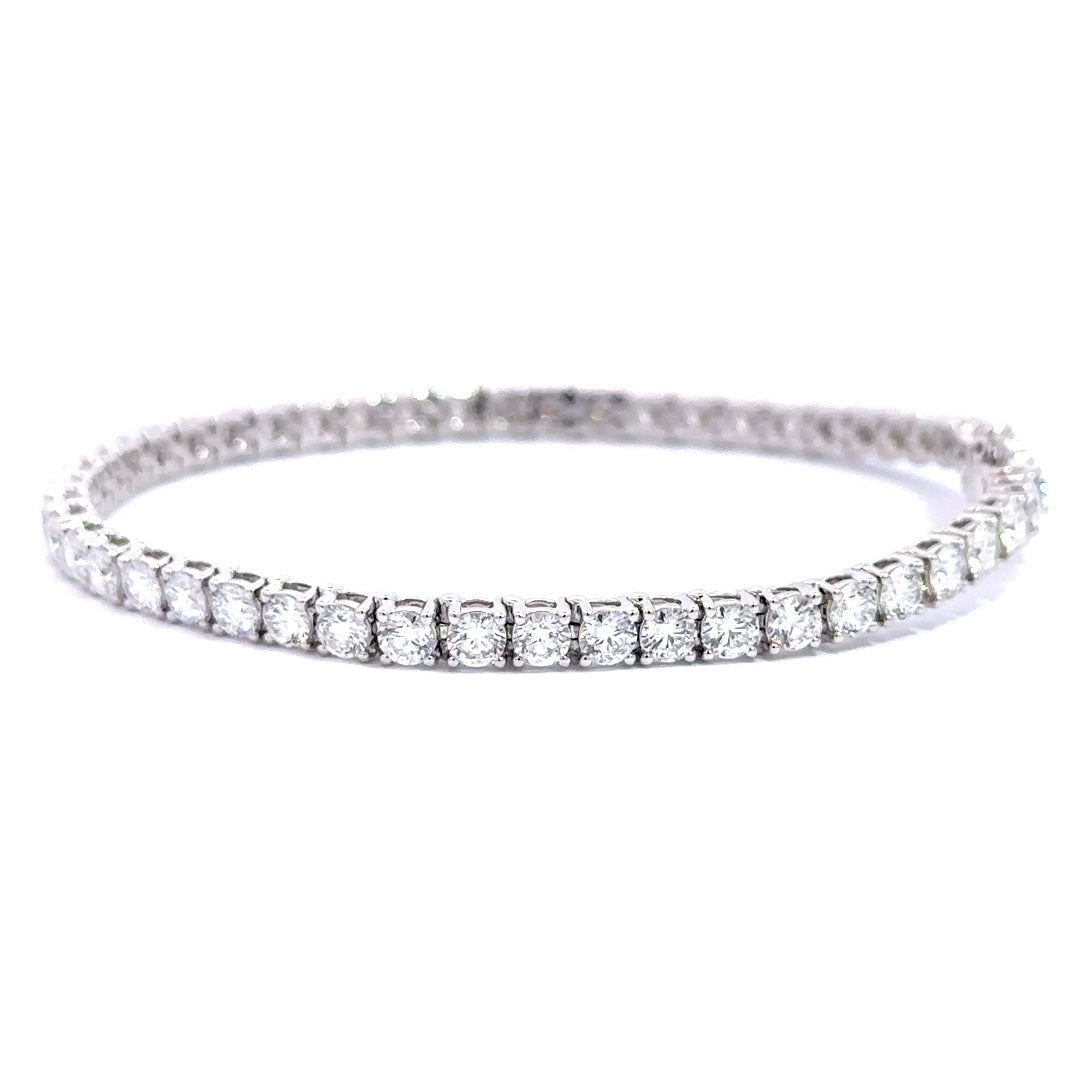 Tennis Bracelet - 14k White Gold 8.66ct #11778