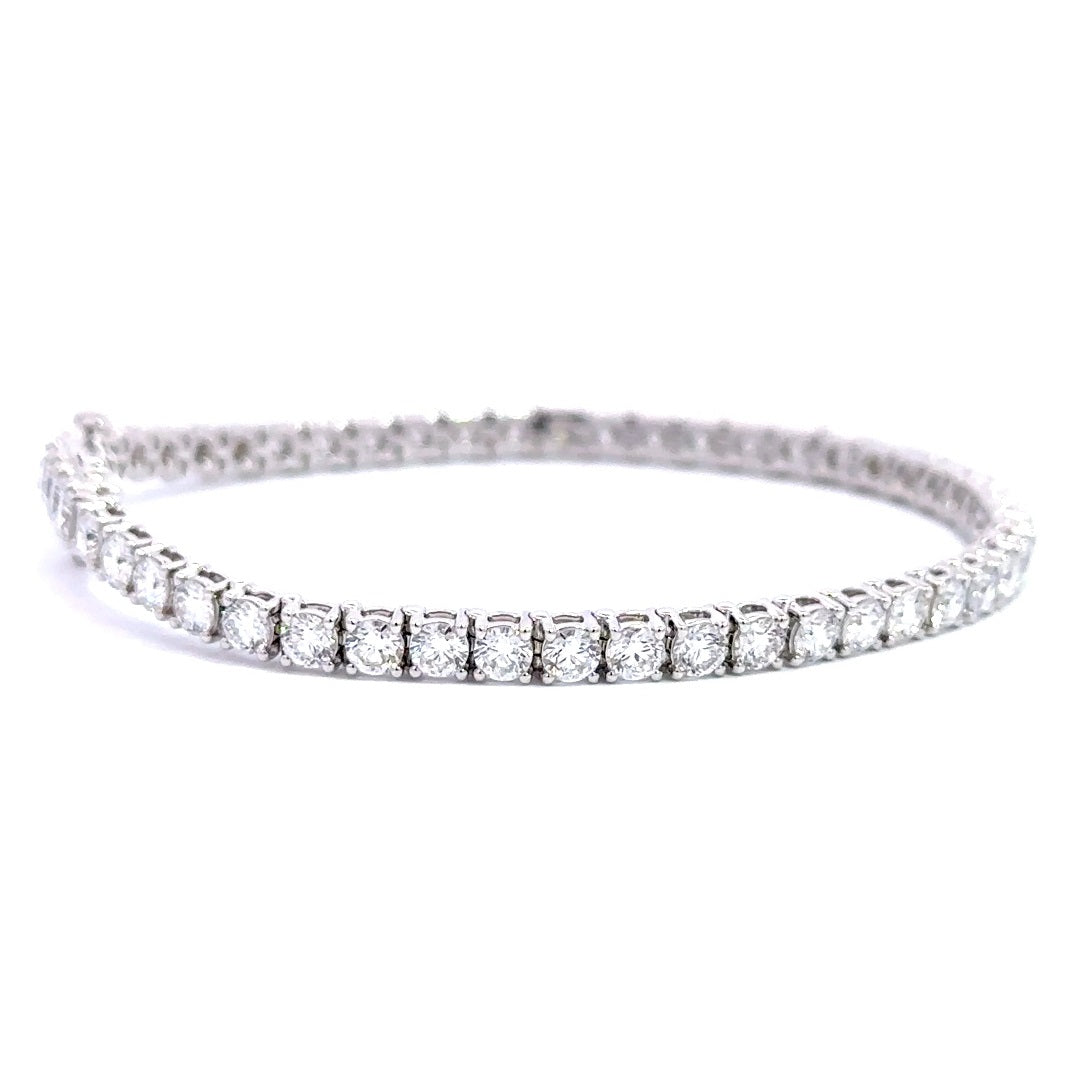 Tennis Bracelet - 14k White Gold 8.66ct #11778