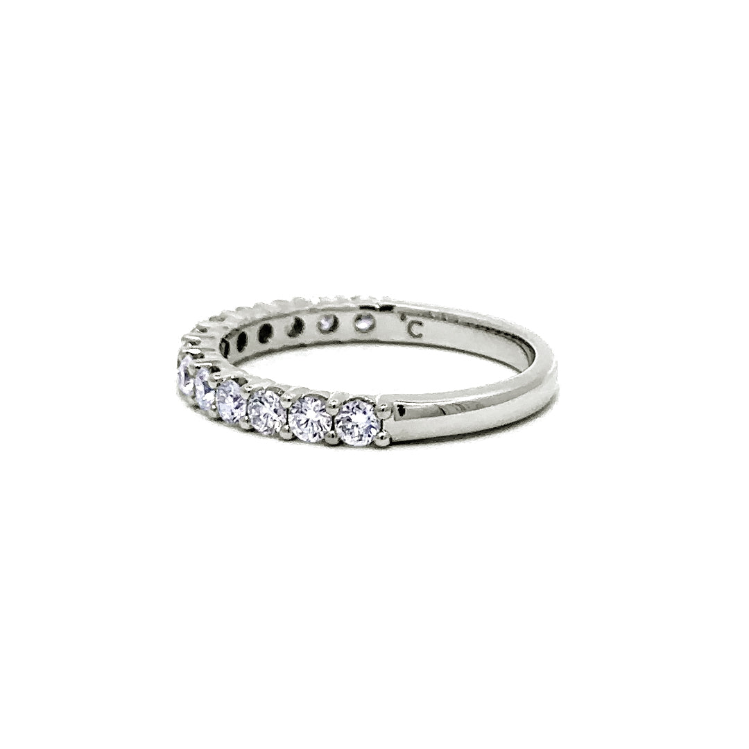 Shared Prong Ring - 14k White Gold 0.75ct #11897