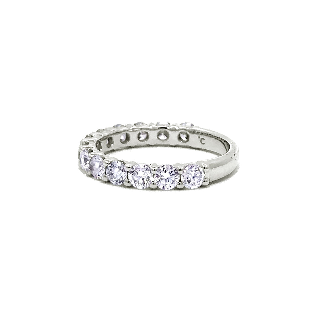 Shared Prong Ring - 14k White Gold 1.50ct #11234