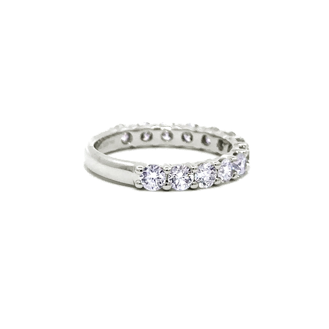 Shared Prong Ring - 14k White Gold 1.50ct #11234