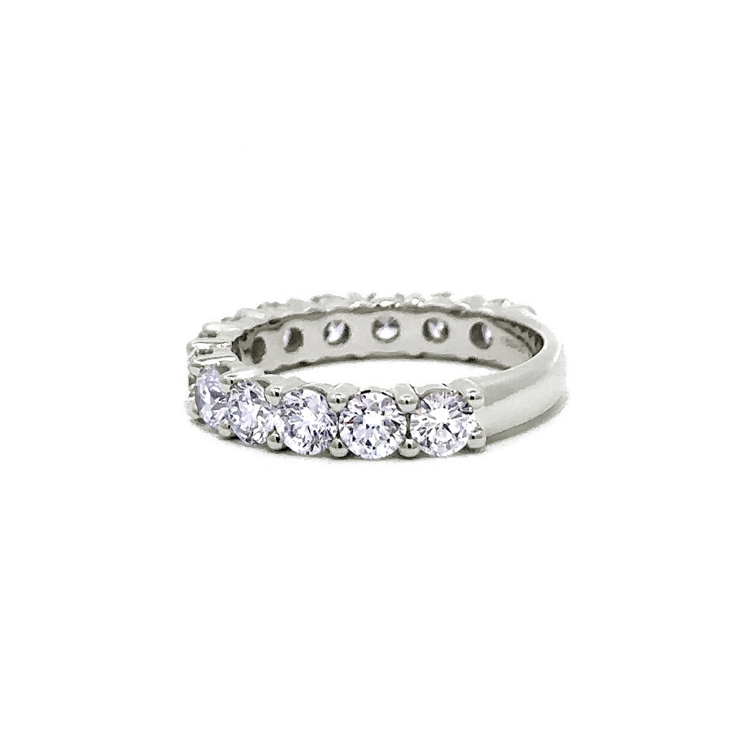 Shared Prong Ring - 14k White Gold 2.00ct #11396