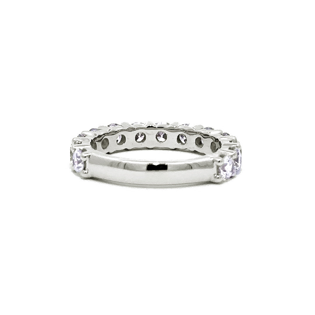 Shared Prong Ring - 14k White Gold 2.00ct #11396