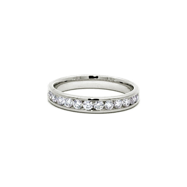 Channel Set Ring - 14k White Gold 0.50ct #11241