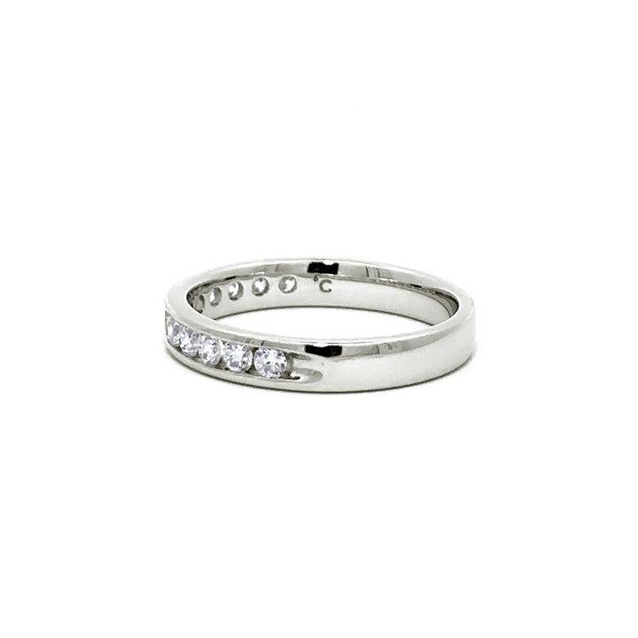 Channel Set Ring - 14k White Gold 0.50ct #11241