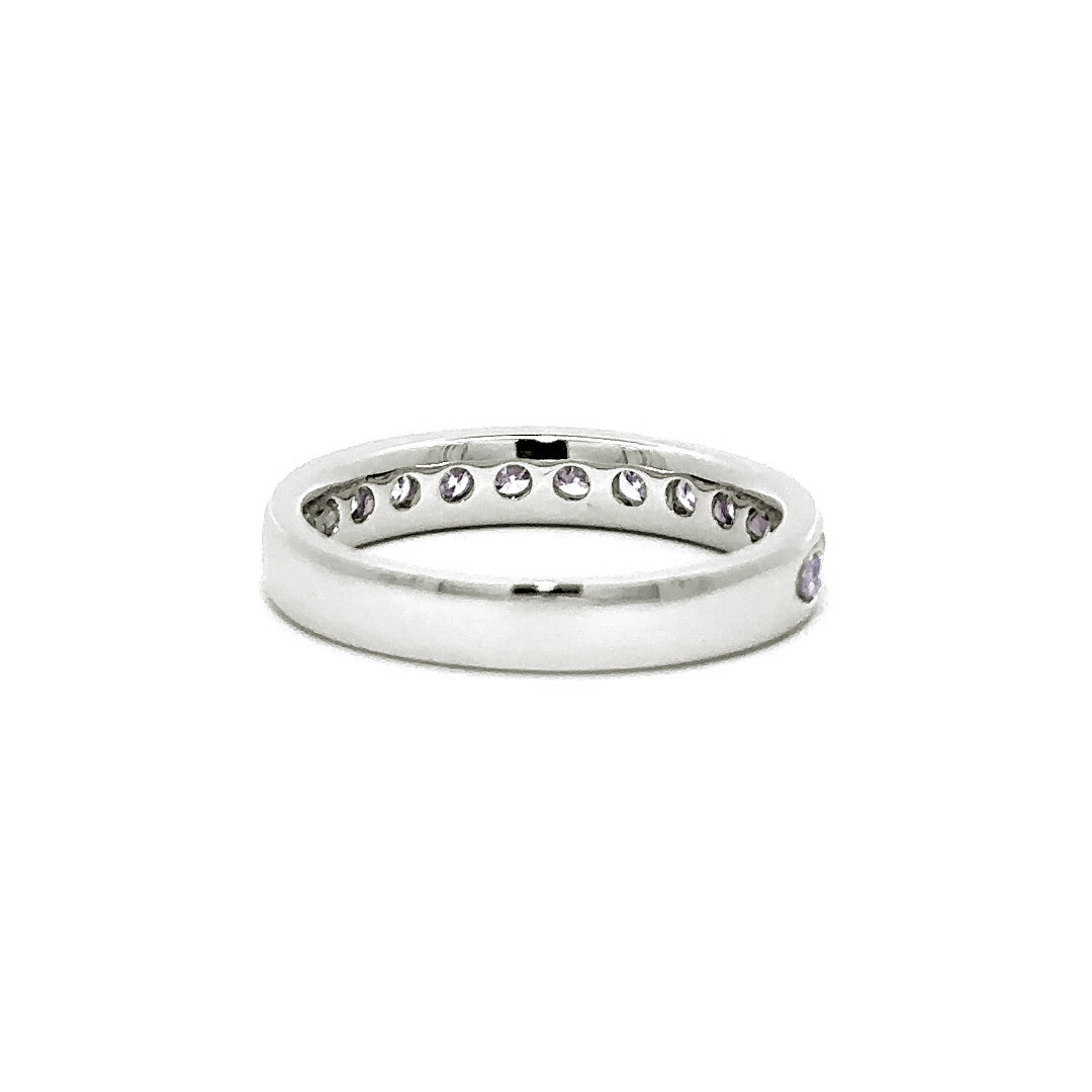 Channel Set Ring - 14k White Gold 0.75ct #11242