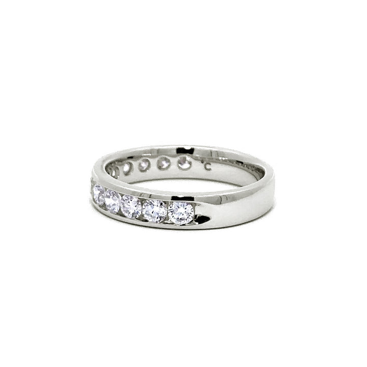 Channel Set Ring - 14k White Gold 1.00ct #11243