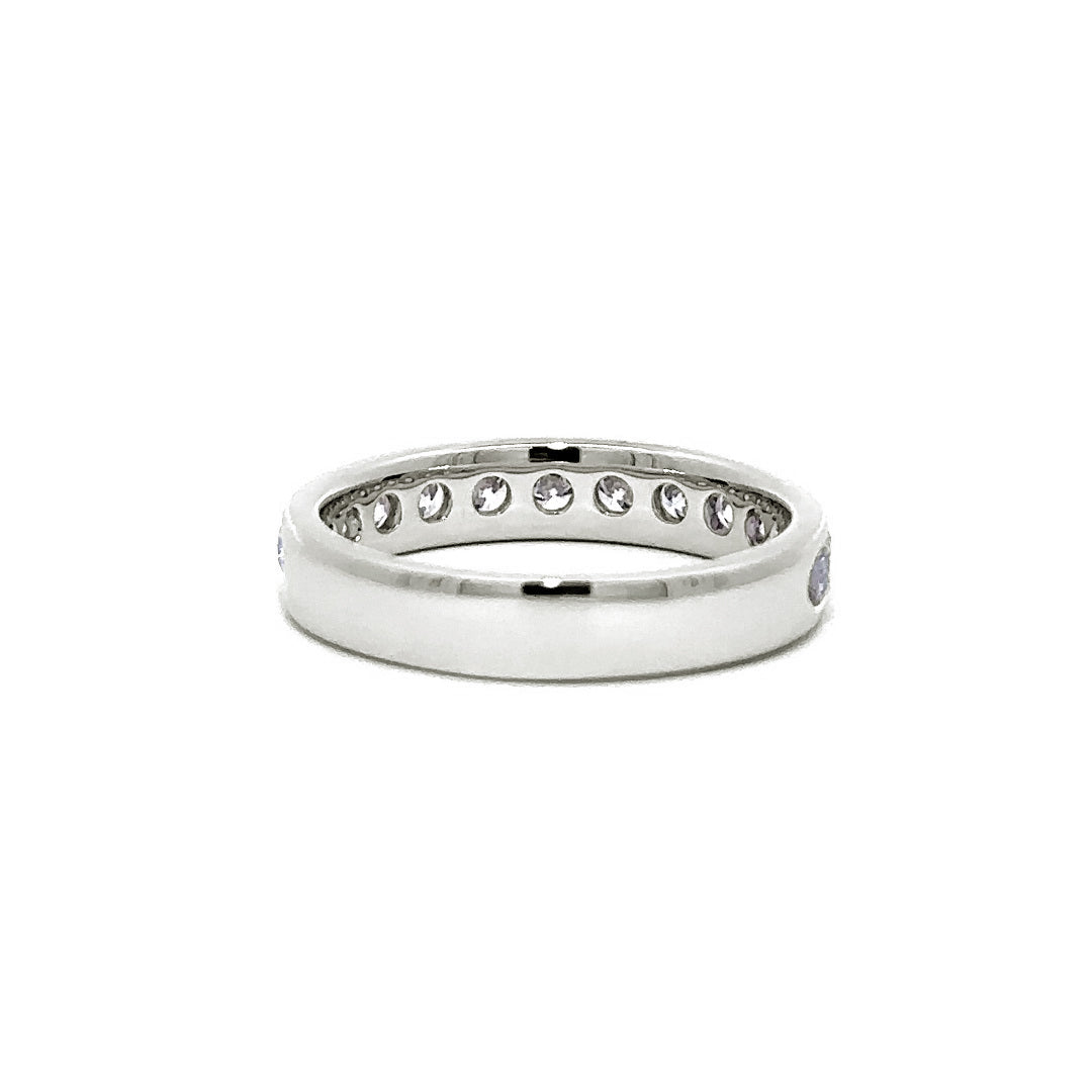 Channel Set Ring - 14k White Gold 1.00ct #11243