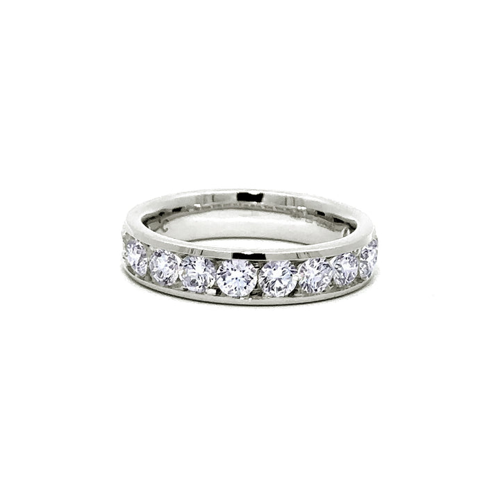 Channel Set Ring - 14k White Gold 1.50ct #11244