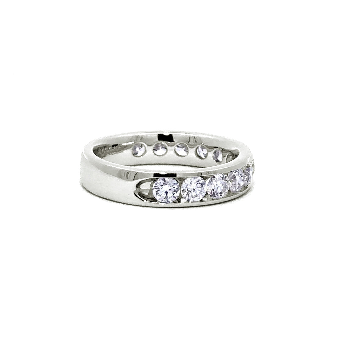 Channel Set Ring - 14k White Gold 1.50ct #11244