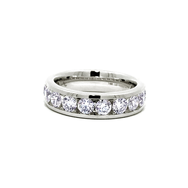 Channel Set Ring - 14k White Gold 2.00ct #11245