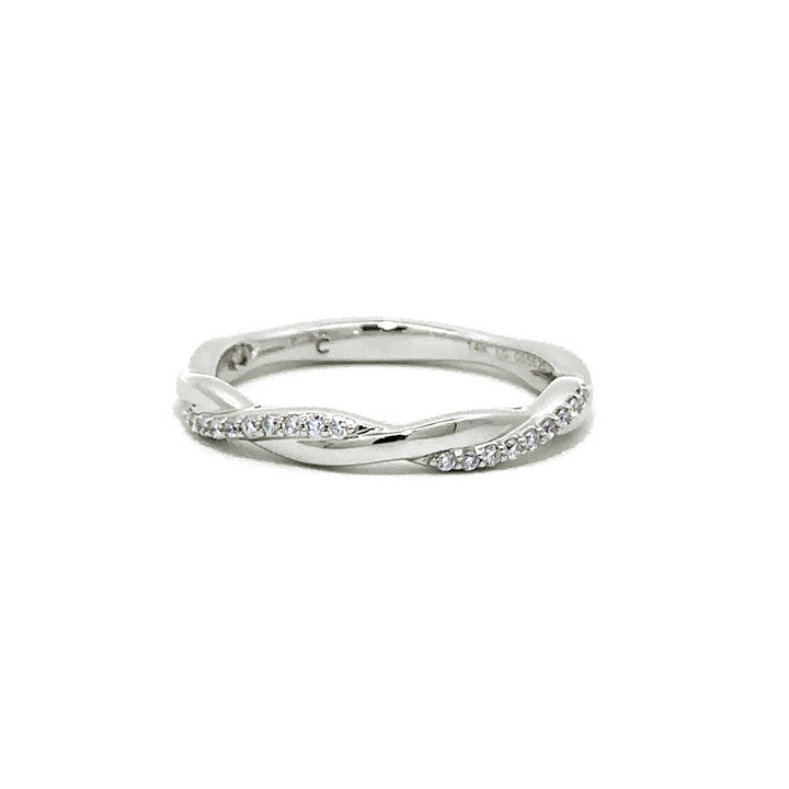 Twisted Ring - 14k White Gold 0.10ctw #11247