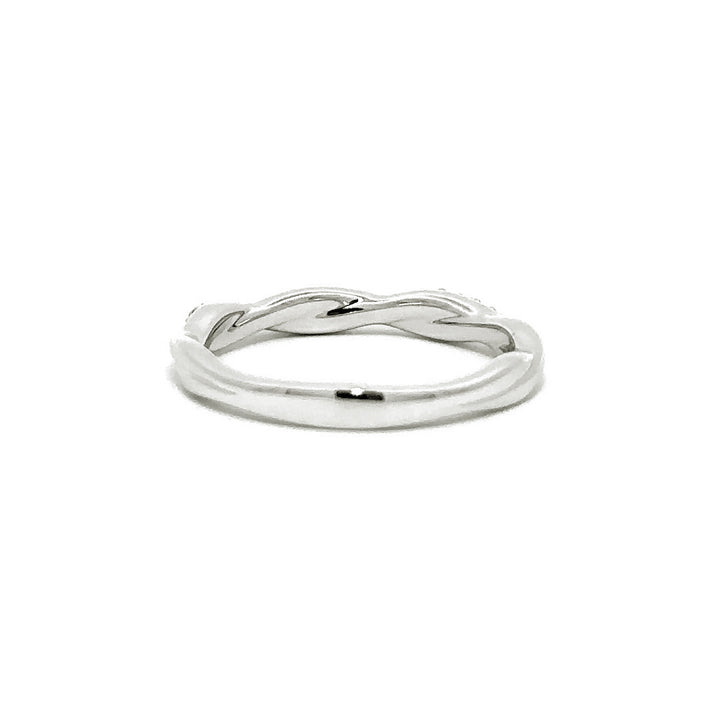 Twisted Ring - 14k White Gold 0.10ctw #11247