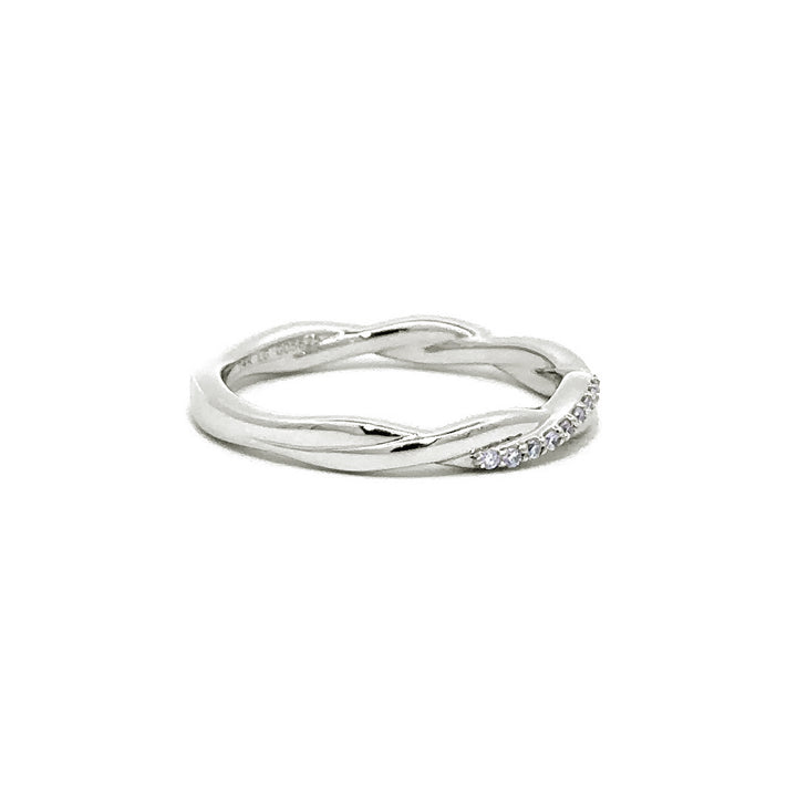 Twisted Ring - 14k White Gold 0.10ctw #11247