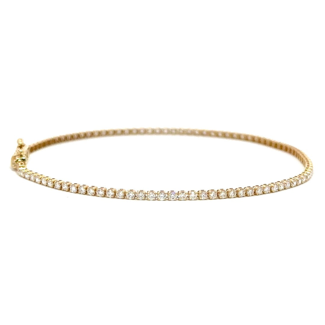 Tennis Bracelet - 14k Yellow Gold 1.25ct #11526