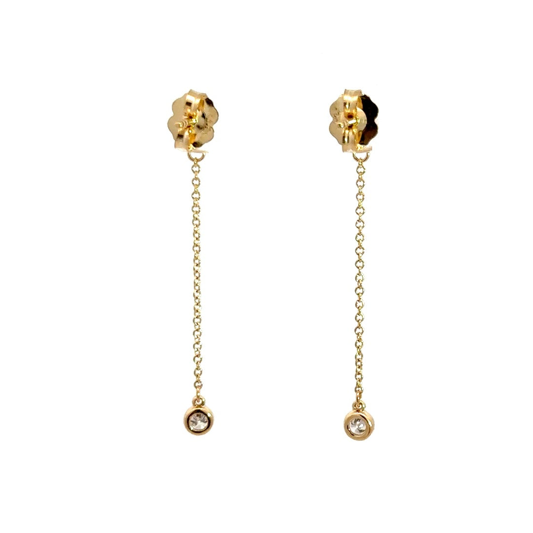 Dangle Earrings - 14k Yellow Gold 0.25ctw #11338