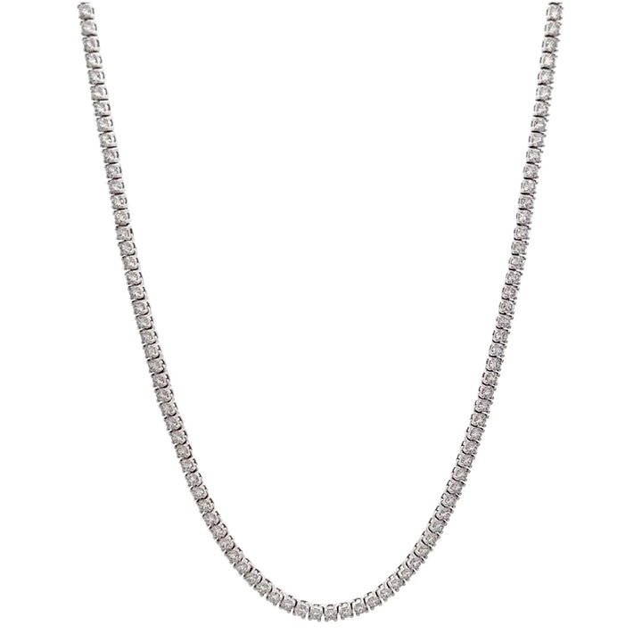 Tennis Necklace - 14k White Gold 5.02ctw #11369