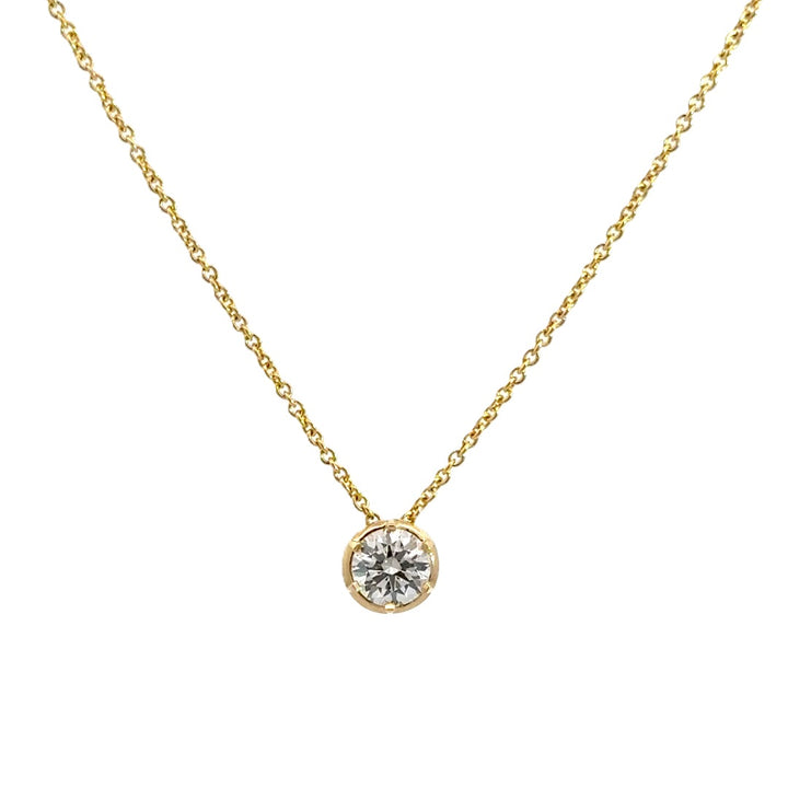 Solitaire Necklace - 14k Yellow Gold 0.50ct #11384