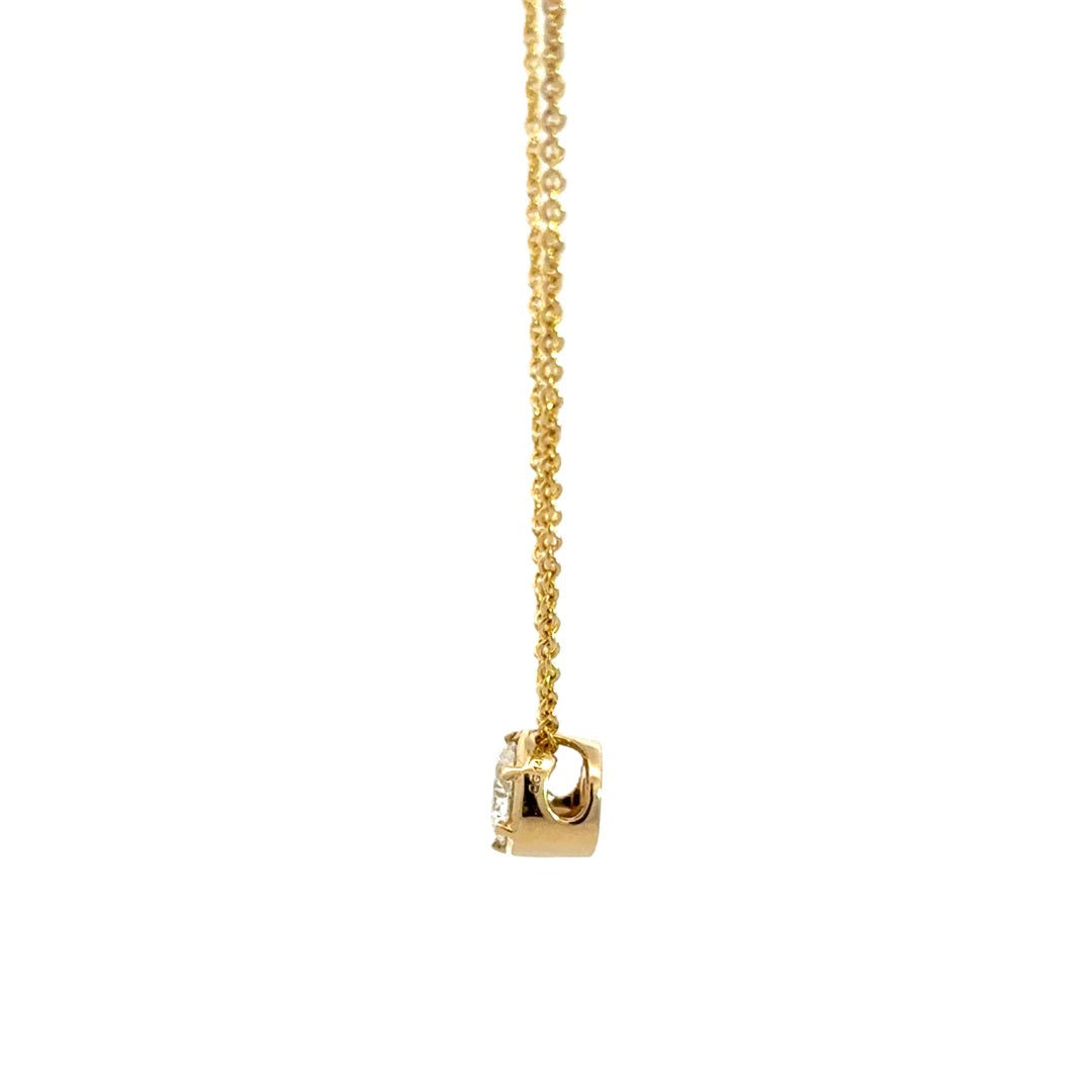 Solitaire Necklace - 14k Yellow Gold 0.50ct #11384