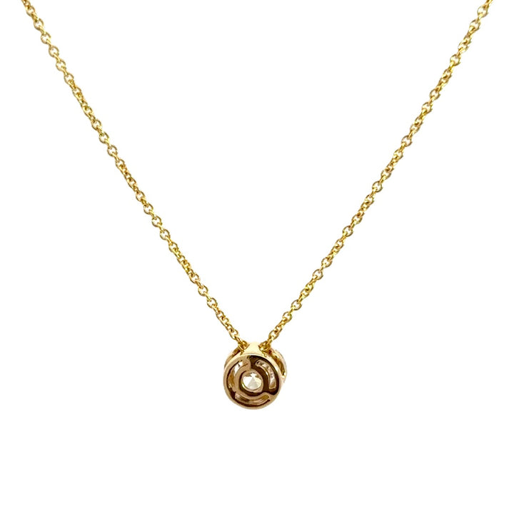 Solitaire Necklace - 14k Yellow Gold 0.50ct #11384