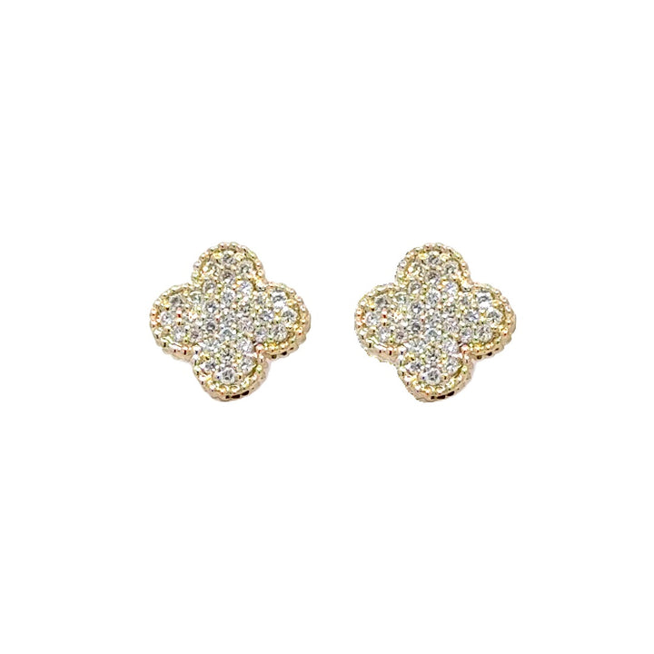 Clover Earrings - 14k Yellow Gold 0.33ctw #11945