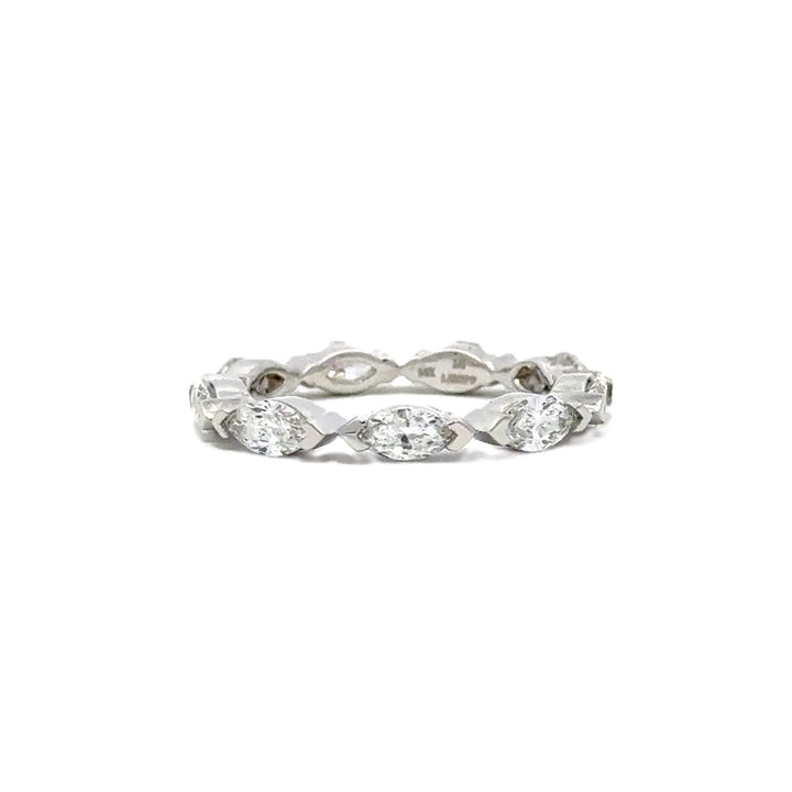 Eternity Ring (Marquise) - 14k White Gold 1.52ctw #11398