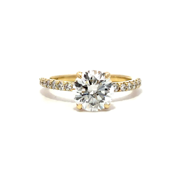 Pavé Ring (Round) - 14k Yellow Gold 1.78ct #11494