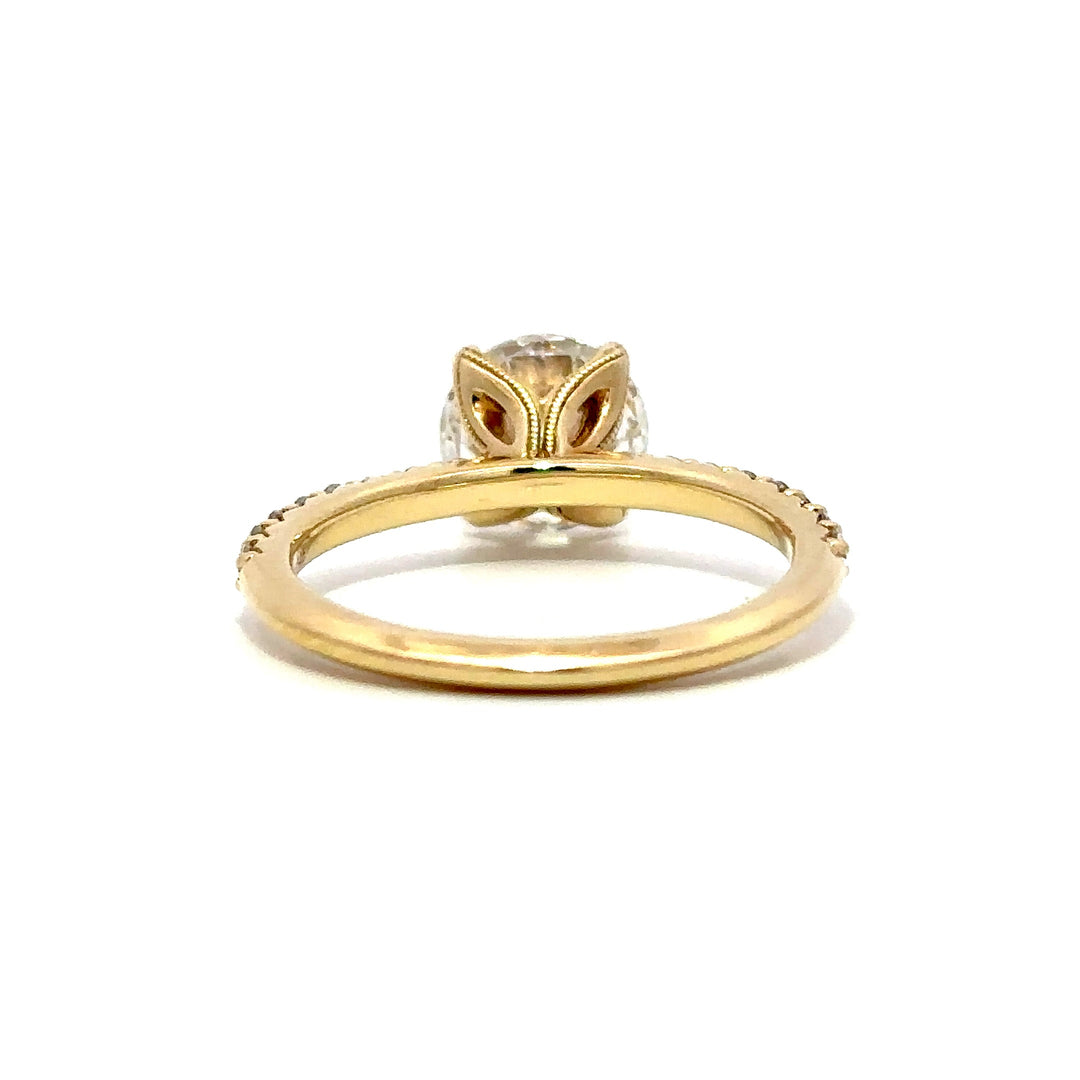 Pavé Ring (Round) - 14k Yellow Gold 1.78ct #11494